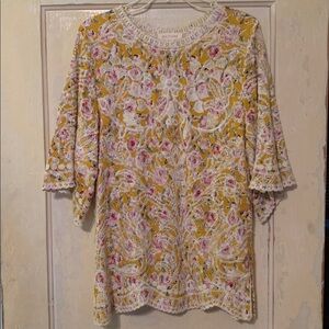 Floral Lace Tunic Top